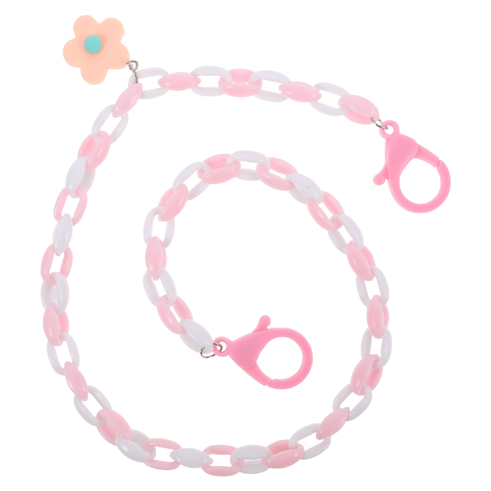 Mask Chain Holder - سلسلة قناع للأطفال بتصميم زهري ملون،