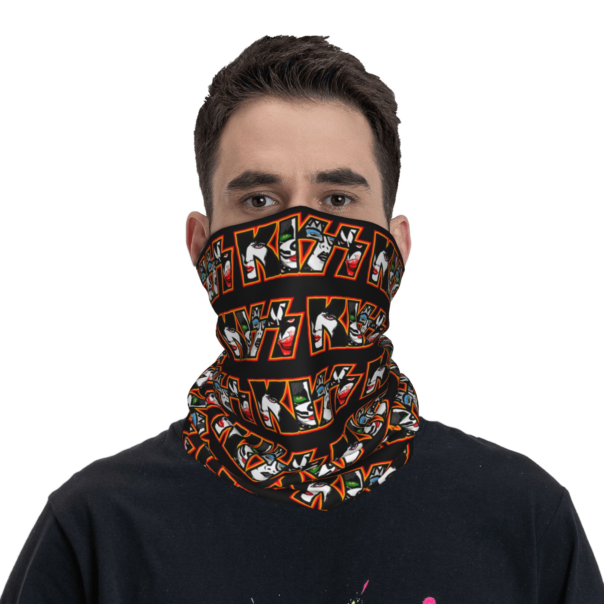 قبلات روك المعدنية الثقيلة الم - مراجعة Neck Gaiter Face Cover وسعره