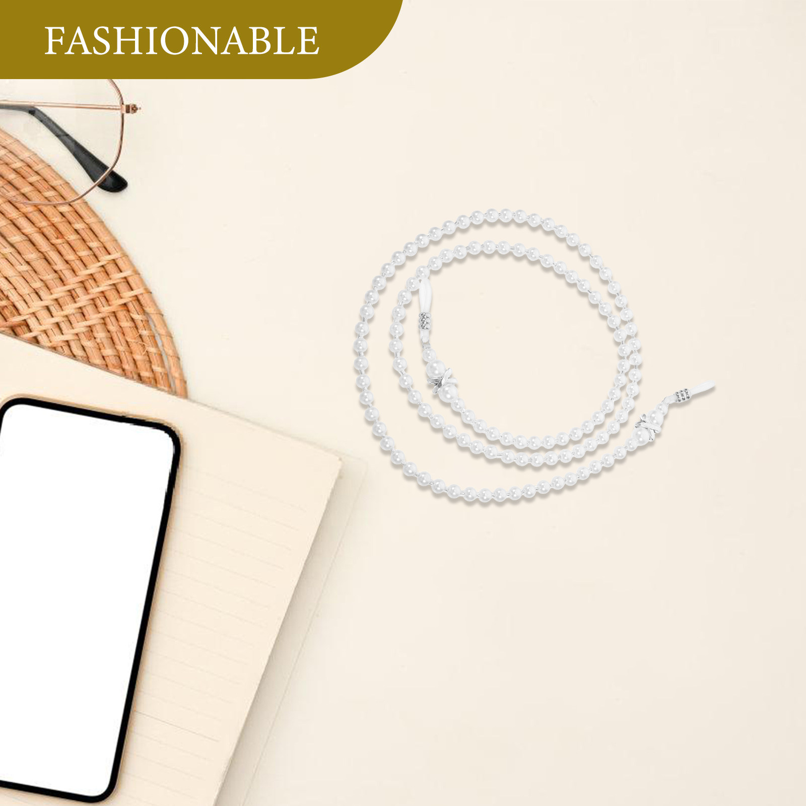 حبل نظارات أنيق مزين باللؤلؤ ل - مراجعة Mask Chain Holder وسعره